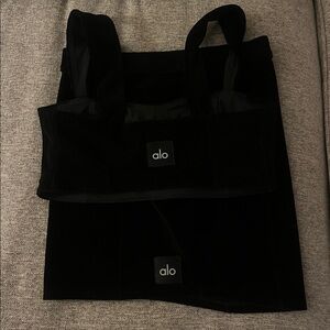 SET Alo Yoga Micro Corduroy Winter Break Bra